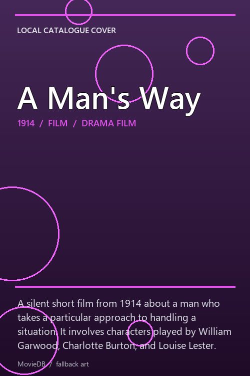 A Man's Way poster