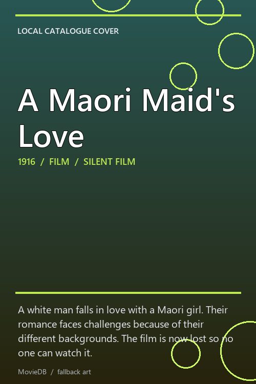A Maori Maid's Love poster