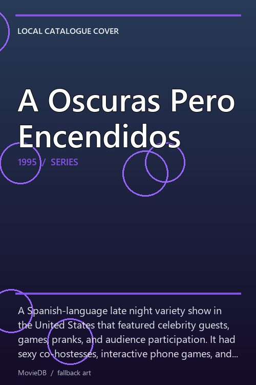 A Oscuras Pero Encendidos poster