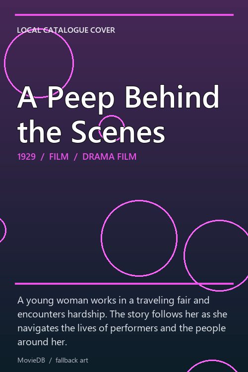 A Peep Behind the Scenes poster