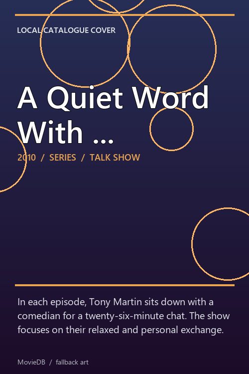 A Quiet Word With ... poster