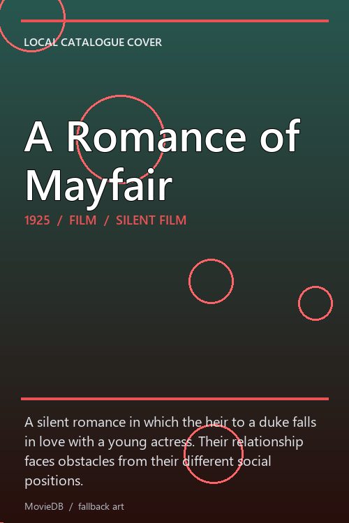 A Romance of Mayfair poster