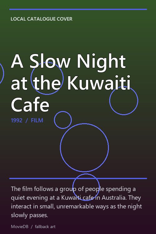 A Slow Night at the Kuwaiti Cafe poster