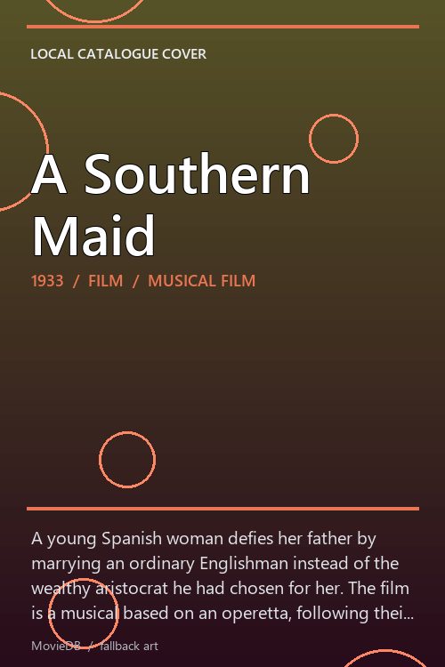A Southern Maid poster