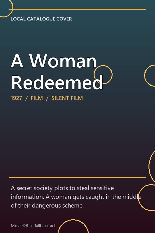 A Woman Redeemed poster