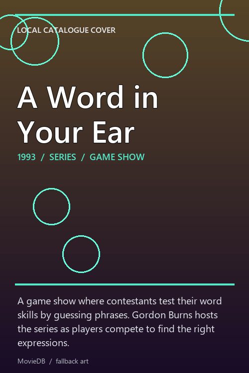 A Word in Your Ear poster