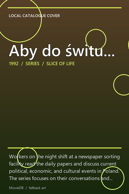 Aby do świtu... poster