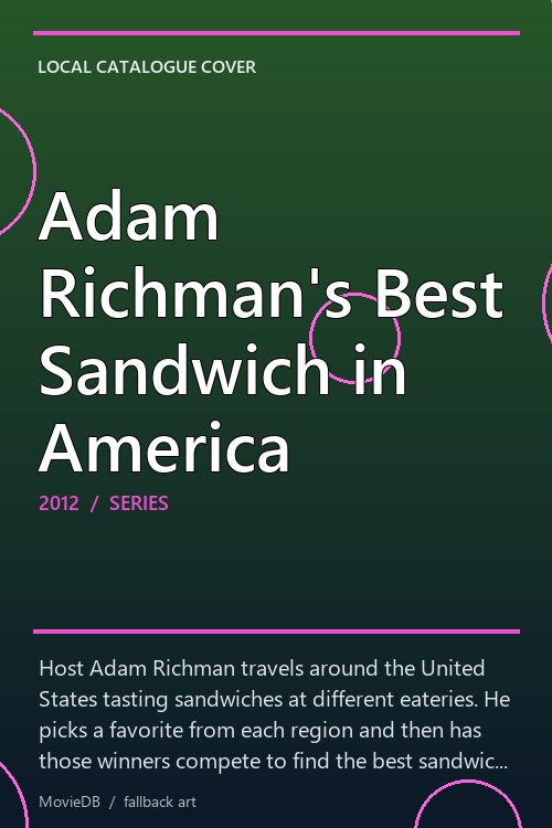 Adam Richman's Best Sandwich in America poster