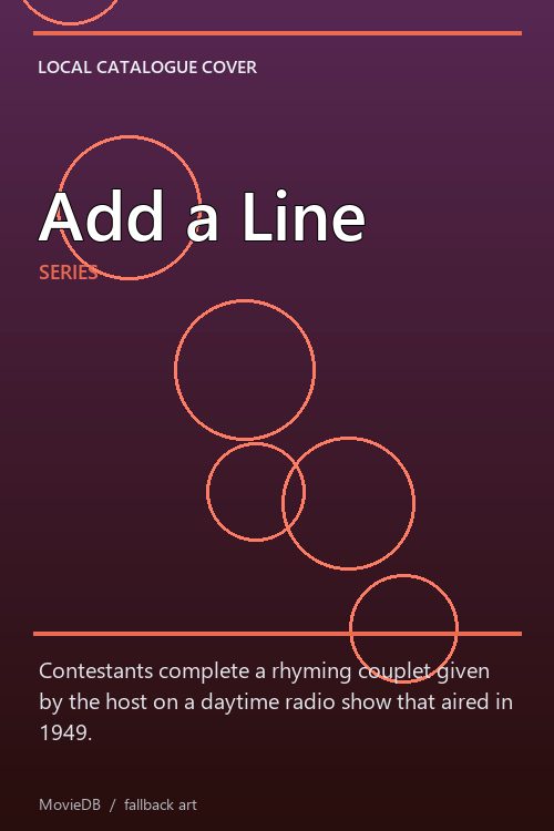 Add a Line poster