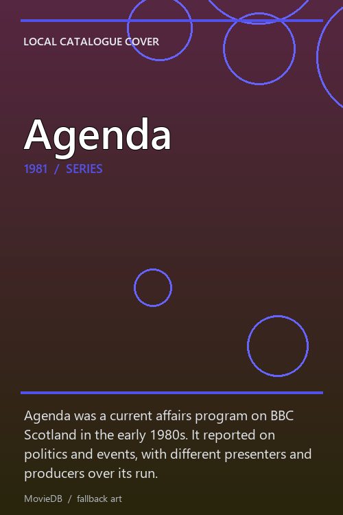 Agenda poster