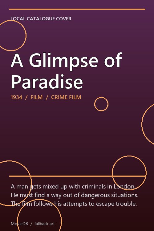 A Glimpse of Paradise poster