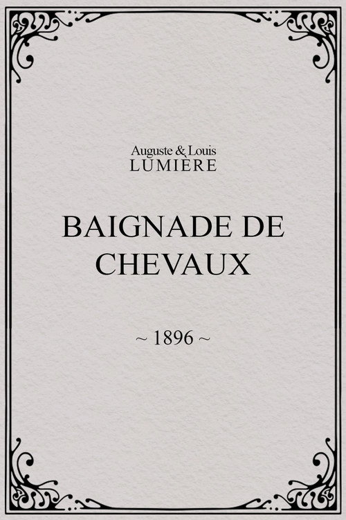 Baignade de chevaux poster