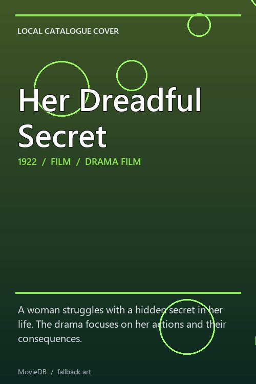 Her Dreadful Secret poster