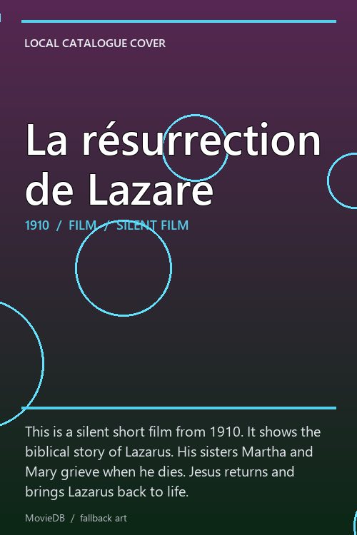 La résurrection de Lazare poster