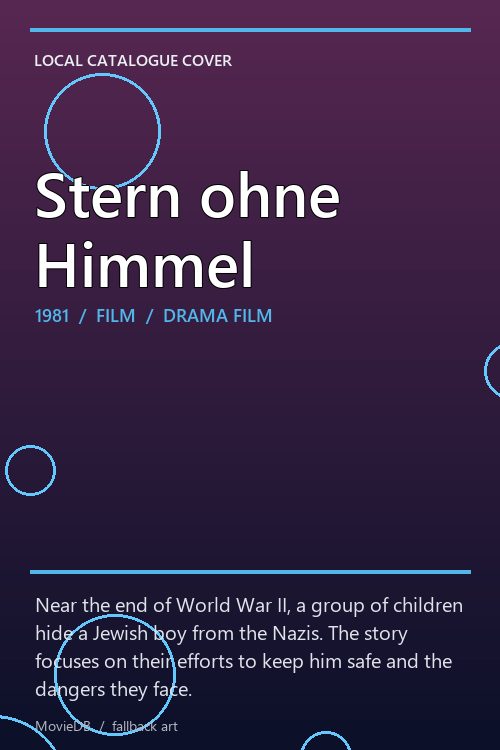 Stern ohne Himmel poster