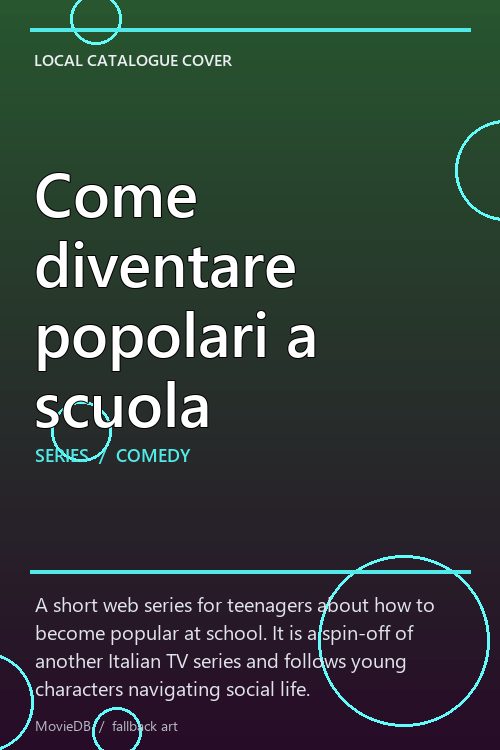 Come diventare popolari a scuola poster