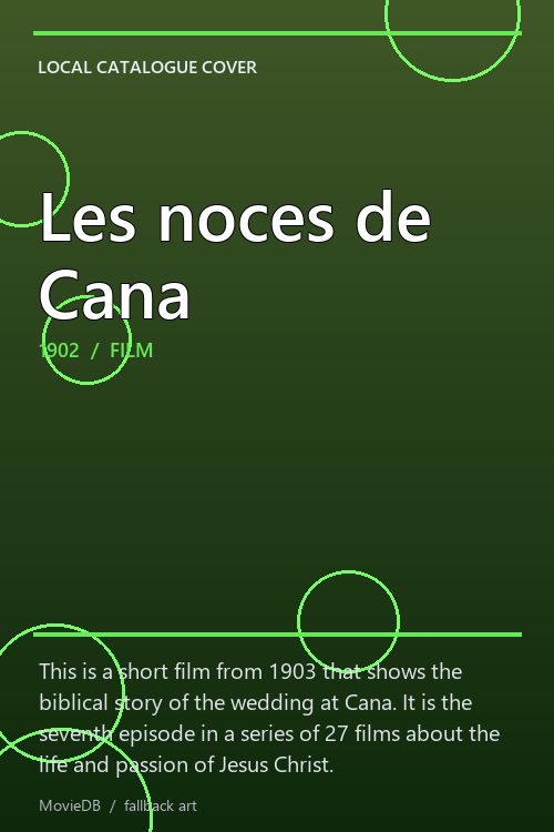 Les noces de Cana poster