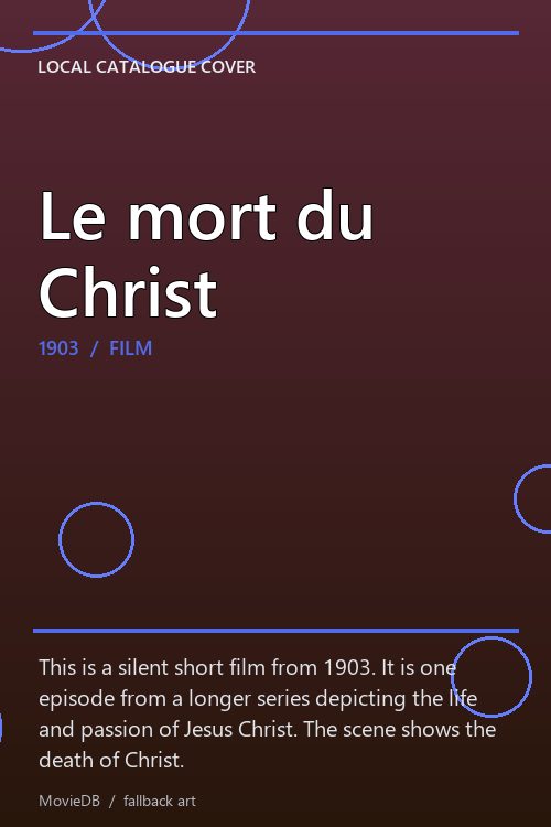 Le mort du Christ poster
