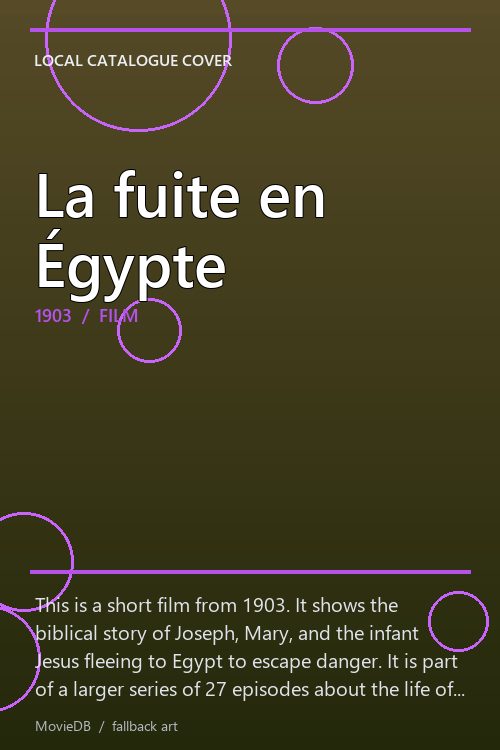 La fuite en Égypte poster