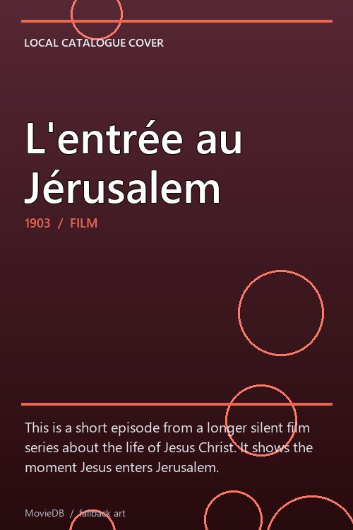 L'entrée au Jérusalem poster