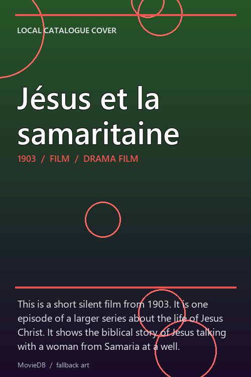 Jésus et la samaritaine poster