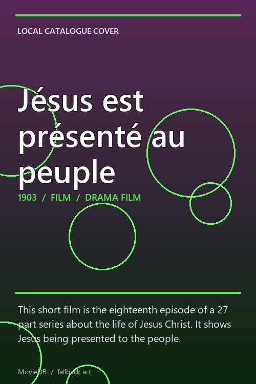 Jésus est présenté au peuple poster