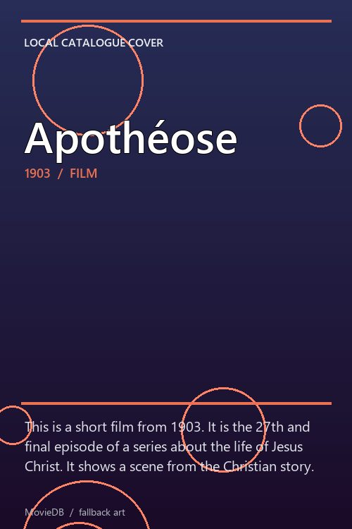 Apothéose poster