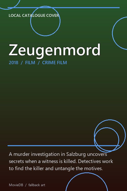 Zeugenmord poster