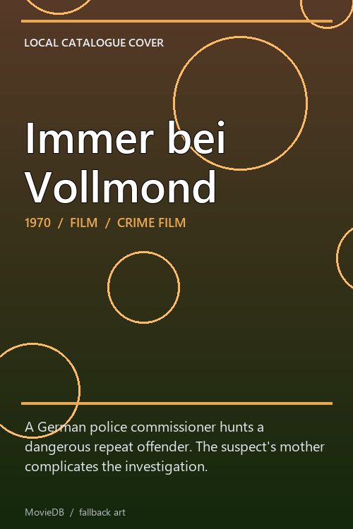 Immer bei Vollmond poster