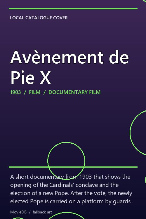 Avènement de Pie X poster