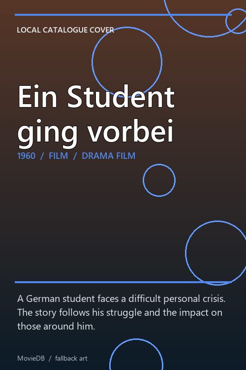Ein Student ging vorbei poster
