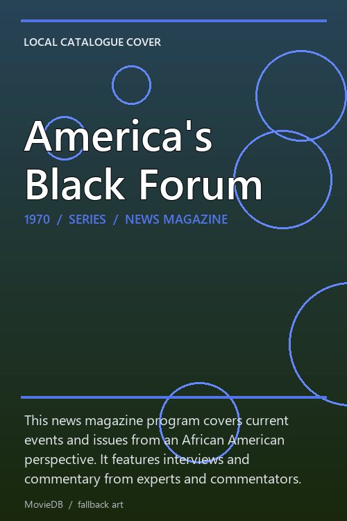 America's Black Forum poster