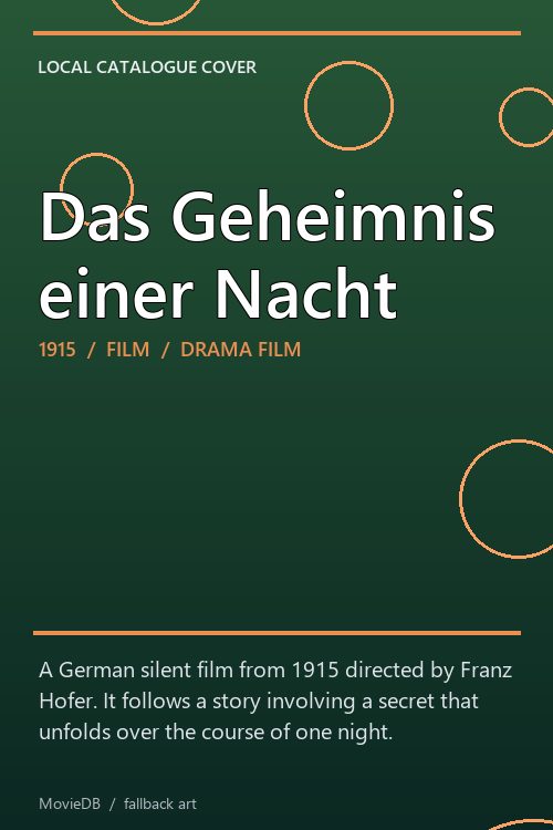 Das Geheimnis einer Nacht poster
