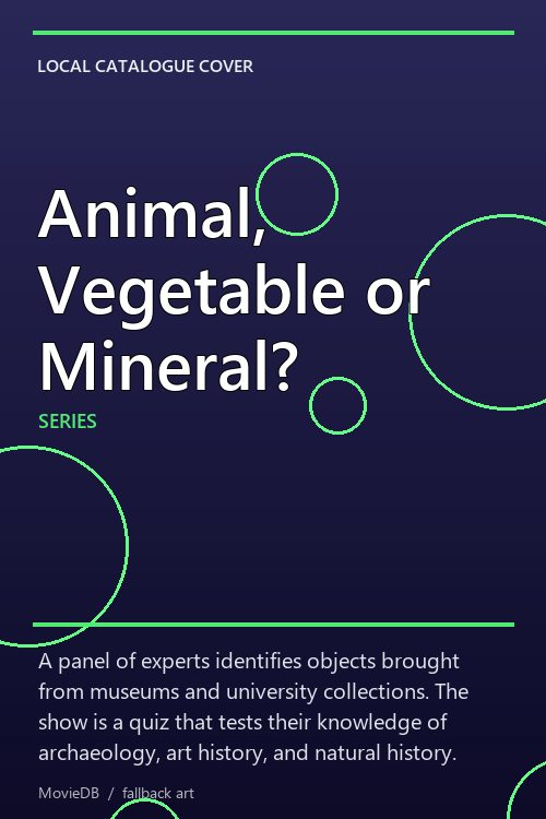 Animal, Vegetable or Mineral? poster