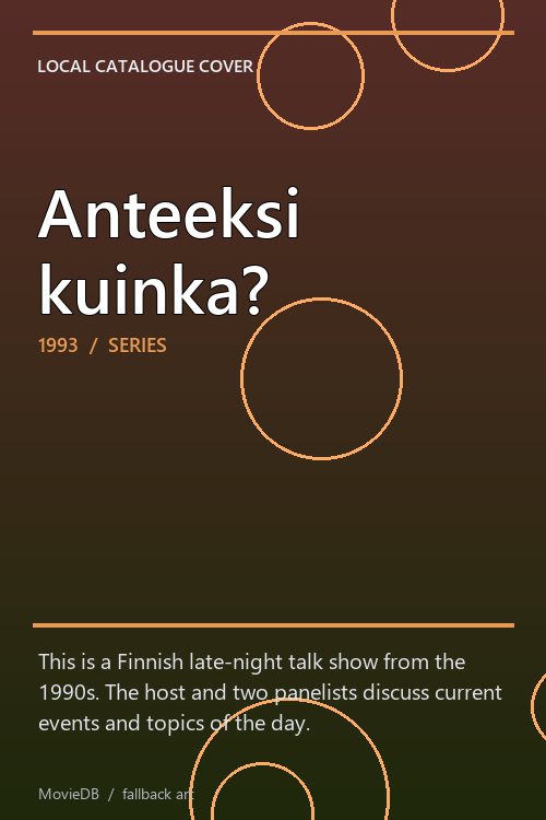 Anteeksi kuinka? poster