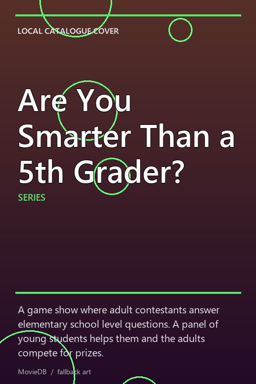 Are You Smarter Than a 5th Grader? poster