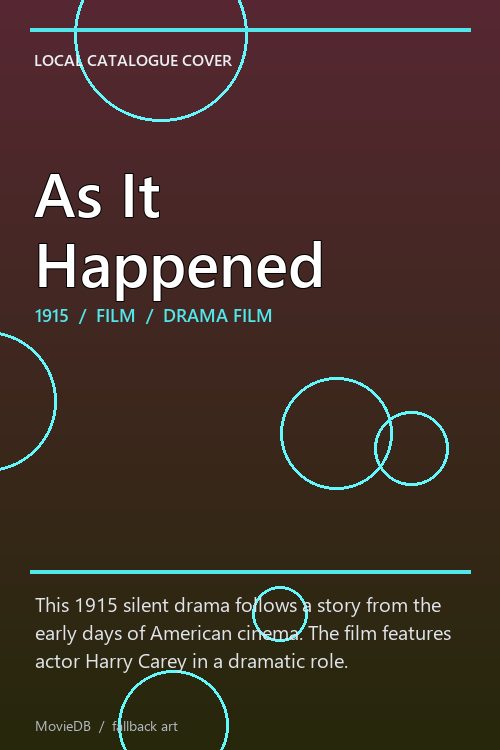As It Happened poster