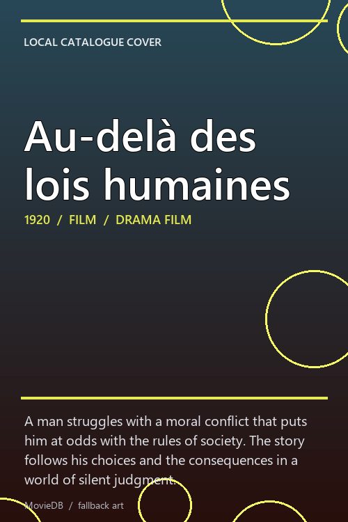Au-delà des lois humaines poster