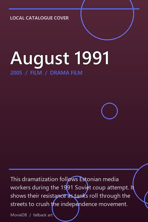 August 1991 poster