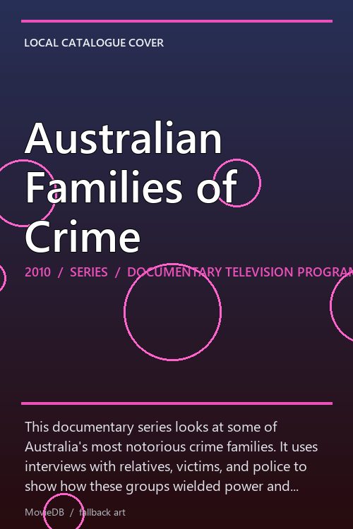 Australian Families of Crime poster