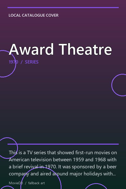 Award Theatre poster