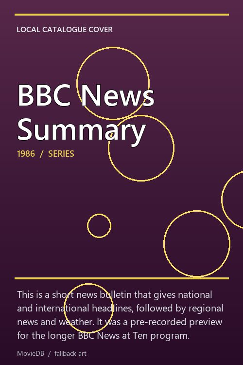 BBC News Summary poster