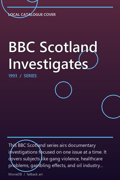 BBC Scotland Investigates poster