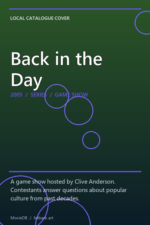 Back in the Day poster