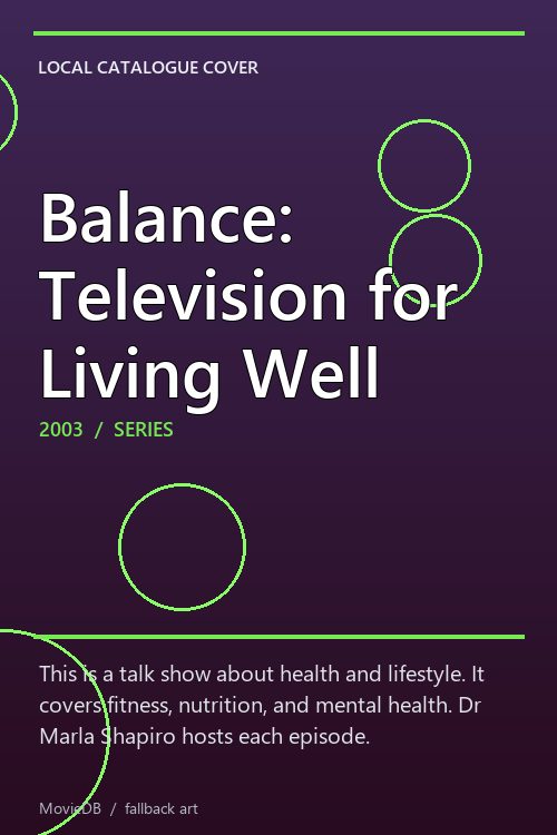 Balance: Television for Living Well poster