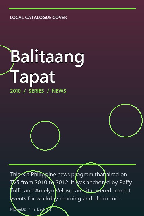 Balitaang Tapat poster