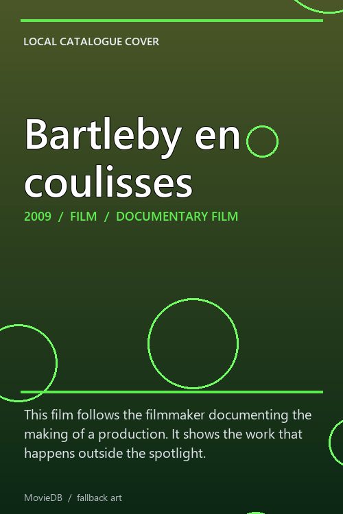 Bartleby en coulisses poster
