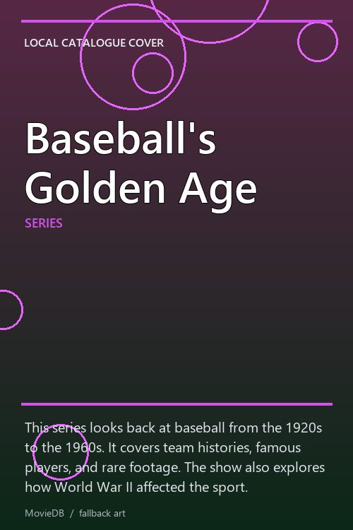 Baseball's Golden Age poster