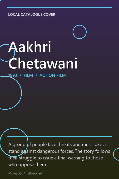 Aakhri Chetawani poster