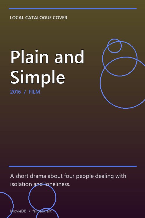 Plain and Simple poster